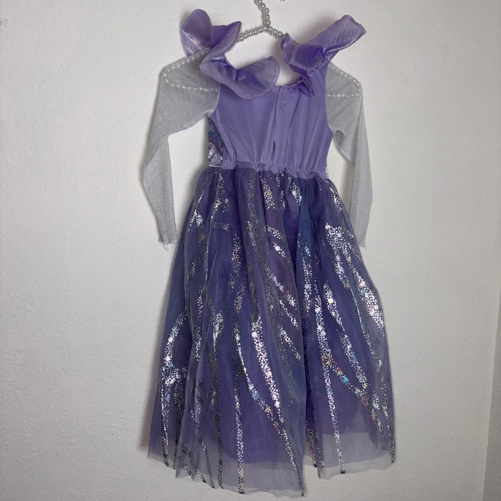 Wicked Kids Costume Dress Purple Silver Glitter Sparkle Size XS/TP 3T4T